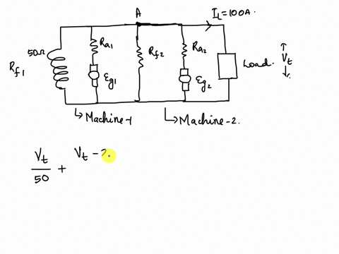 two dc shunt generations running in parallel supply s total load ...