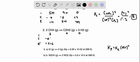 1-in-a-1-l-balloon-we-introduce-5-mol-of-no-4-mol-of-o2-both-in-the-gaseous-state-the-mixture-reacts-according-to-the-following-equation-2-no-g-o2-g-2-no2-g-once-at-equilibrium-the-amount-of-o2-in-the
