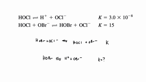 6 6 from the equations hocl h ocl hocl obr hobr ocl k 30 x...