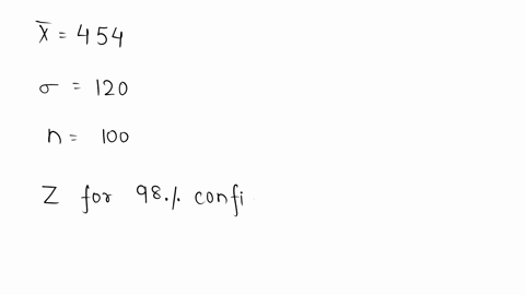 a-college-admissions-officer-takes-a-simple-random-sample-of-100-entering-freshmen-and-computes-their-mean-mathematics-sat-score-to-be-454-assume-the-population-standard-deviation-is-120-a-c-63144