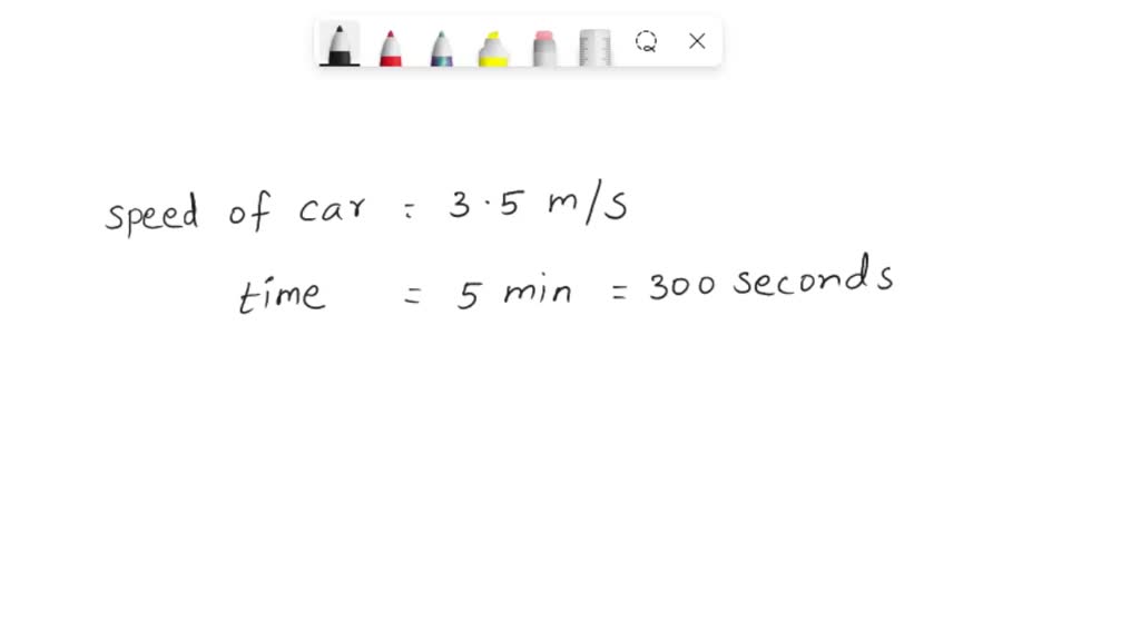 SOLVED A remote controlled car travels at a uniform speed of 3.5 m/s