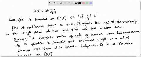let-fxsin-1x-for-x-in-01-f00-prove-that-f-is-riemann-integrable-on-01