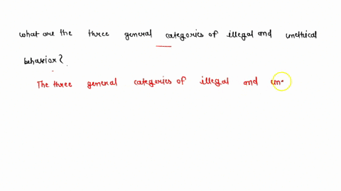 what-are-the-three-general-categories-of-unethical-and-illegal-behavior-99232