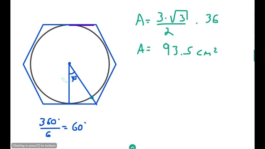 SOLVED: A circle is inscribed in one regular hexagon and circumscribed ...