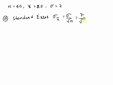 you-may-need-to-use-the-appropriate-appendix-table-or-technology-to-answer-this-question-a-simple-random-sample-of-40-items-resulted-in-a-sample-mean-of-25-the-population-standard-deviation-04497