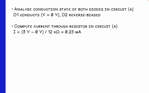 49-assuming-that-the-diodes-in-the-circuits-of-fig-p49-are-ideal-find-the-values-of-the-labeled-voltages-and-currents-a-b-figure-p49