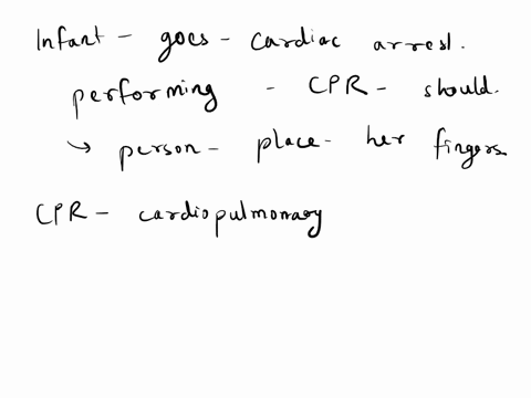 an-infant-goes-into-cardiac-arrest-when-delivering-chest-compressions-as-part-of-cardiopulmonary-resuscitation-cpr-where-should-the-rescuer-place-her-fingers-21637