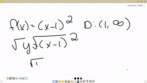 find-the-inverse-of-the-function-on-the-given-domain-fxx-12-1-infinity-f-1x
