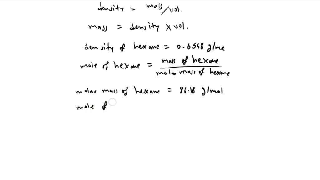 SOLVED Assuming a student used 5.0 mL of a 73 HexAcetone solution to