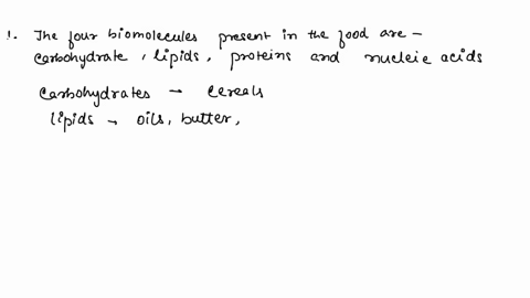 pre-lab-questions-list-the-four-biomolecules-and-provide-examples-of-foods-that-contain-them-what-is-a-chemical-indicator-for-this-lab-which-are-the-chemical-indicators-you-will-be-using-and-83318