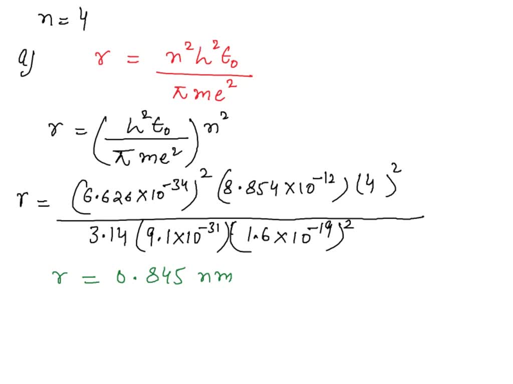SOLVED: According to the Bohr model of the atom electrons exist in