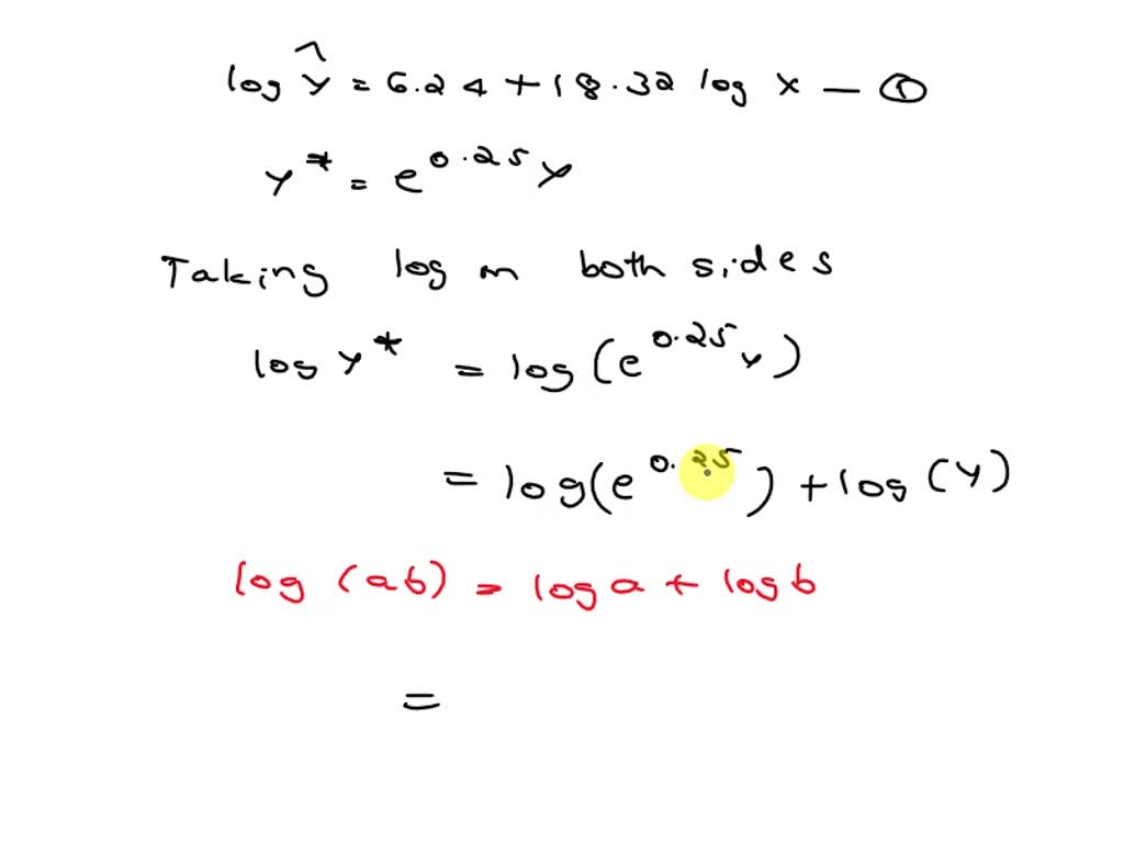 SOLVED Question 1 Suppose that the logarithm of Y is regressed on the