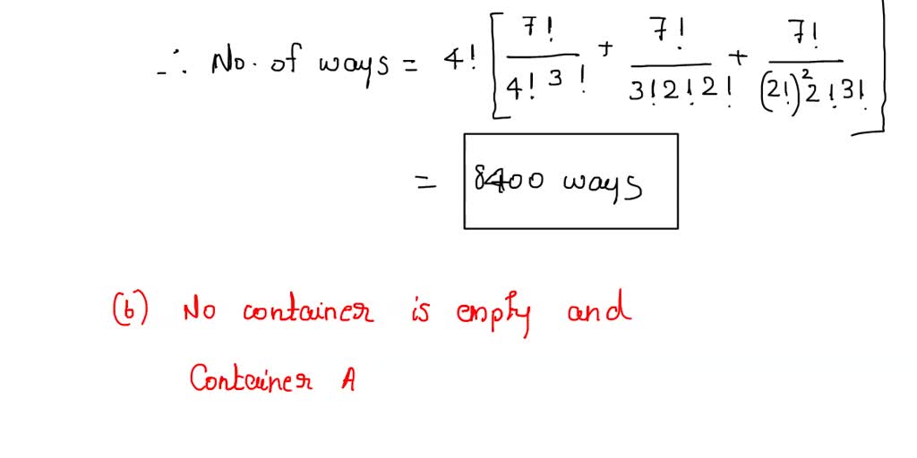 SOLVED Suppose we have seven different colored balls and four