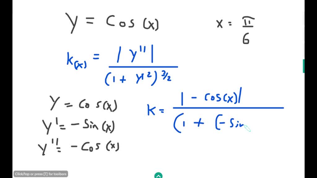 Find the point on the curve J =In(r) at which the curvature is ...