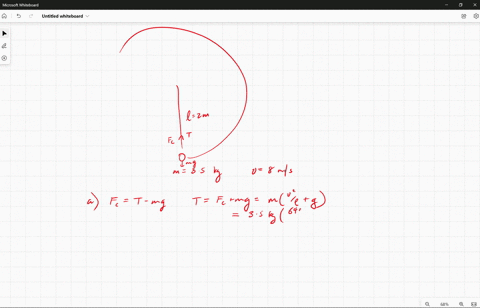 a-ball-spinning-in-a-vertical-circle-at-the-end-of-a-string-that-is-20m-long-the-ball-has-a-mass-of-35-kg-and-moves-at-a-constant-speed-of-8-ms-a-determine-the-tension-in-the-string-when-the-36057