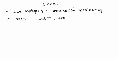 water-seeps-inside-cracks-in-a-boulder-and-freezes-over-time-the-crack-expands-and-the-boulder-cracks-in-half-what-process-caused-this-change-in-the-rock-28914