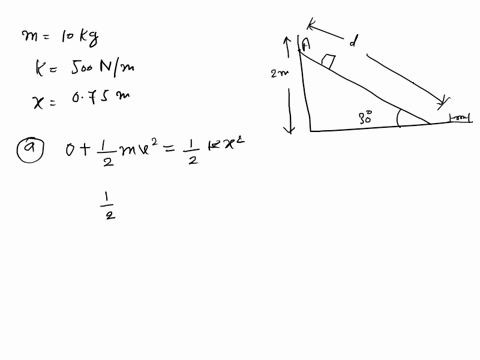 3-an-object-of-mass-10-kg-is-released-at-point-a-slides-to-the-bottom-of-the-incline-then-collides-with-a-horizontal-massless-spring-compressing-it-a-maximum-of-075-m-the-spring-constant-is-97421