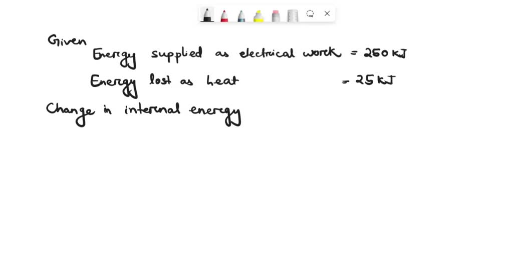 SOLVED An electric battery is charged by supplying 250 kJ of energy as