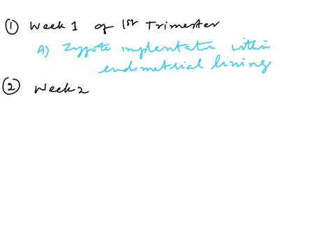 match-the-term-on-the-left-with-the-description-on-the-right-week-of-first-trimester-a-zygote-implantation-within-endometrial-lining-week-2-embryo-looks-like-other-chordates-fish-frogs-repti-80488