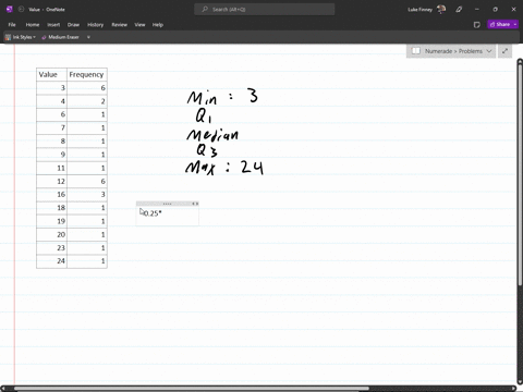 the-following-frequency-table-summarizes-a-set-of-data-what-is-the-five-number-summary-value-frequency-3-6-4-2-6-1-7-1-8-1-9-1-11-1-12-6-16-3-18-1-19-1-20-1-23-1-24-1-select-the-correct-answ-53653