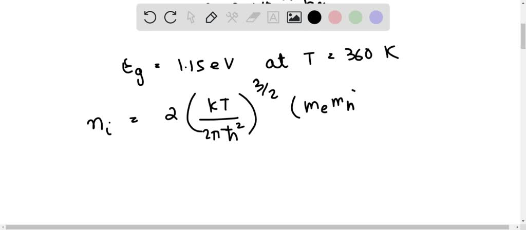 SOLVED: Using the intrinsic carrier concentration versus temperature ...