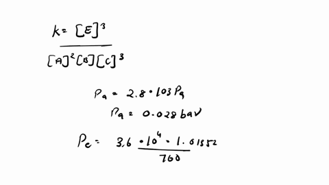1-28-for-the-reaction-2ag-baq-3c-ds-3eg-the-concentrations-at-equilibrium-are-pa-28-x-10-pa-b-12-10-m-c-128-m-d-165-m-and-pe-36-x-10-torr-760-torr-atm-a-gas-pressure-should-be-expressed-in-b-03556