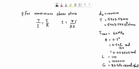determine-the-thickness-of-a-hollow-shaft-having-an-outside-diameter-of-100mm-if-it-is-subjected-to-a-maximum-torque-of-5-40358-n0m-without-exceeding-a-shearing-stress-of-60-mpa-or-a-twist-o-39406