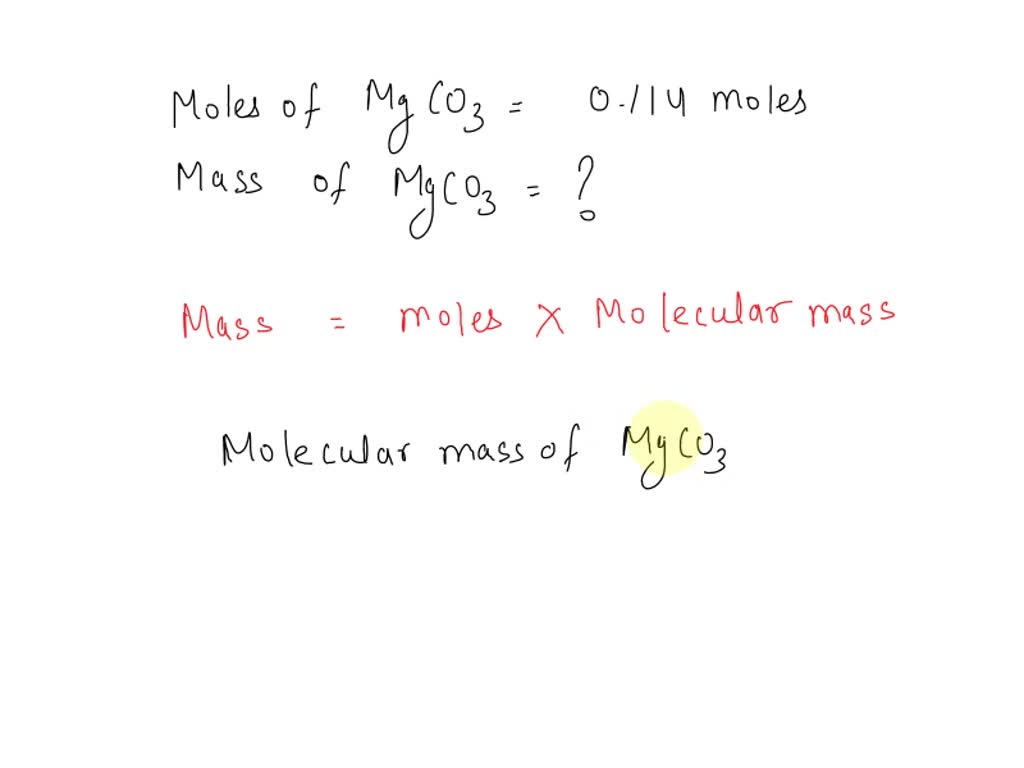 how many grams are needed to obtain 1.5 moles of MgCO3