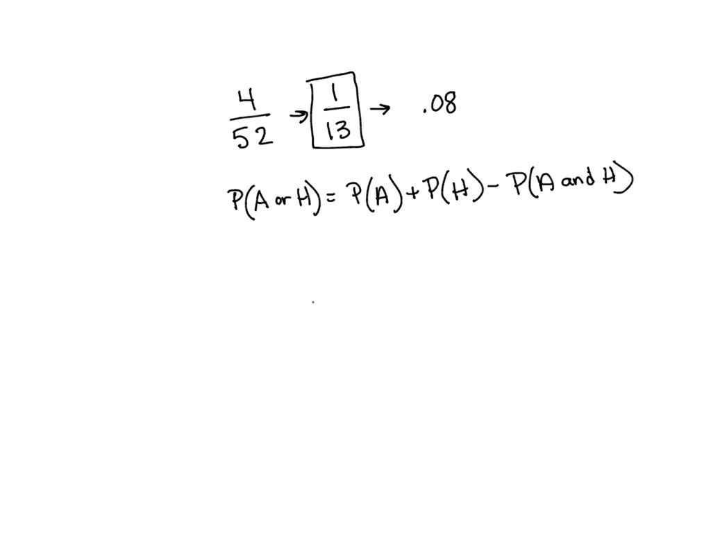 SOLVED A single card is drawn from a standard deck of playing cards. a