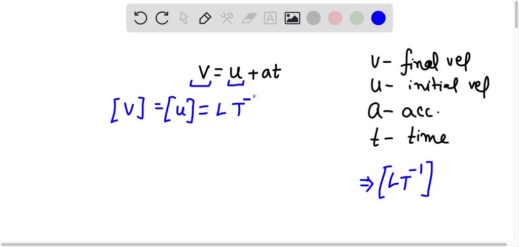 to check the correctness of physical equation v=u at