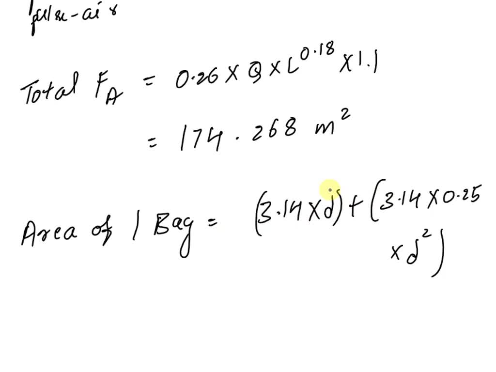 SOLVED A pulsejet baghouse is desired for a finished cement plant. Calculate the number of