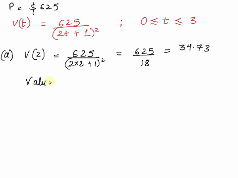 a-computer-is-purchased-for-625-its-value-in-dollars-after-t-years-can-be-approximated-by-vt-6252t12-where-0-is-less-than-or-equal-to-t-which-is-less-than-or-equal-to-3-a-find-the-value-of-t-34345