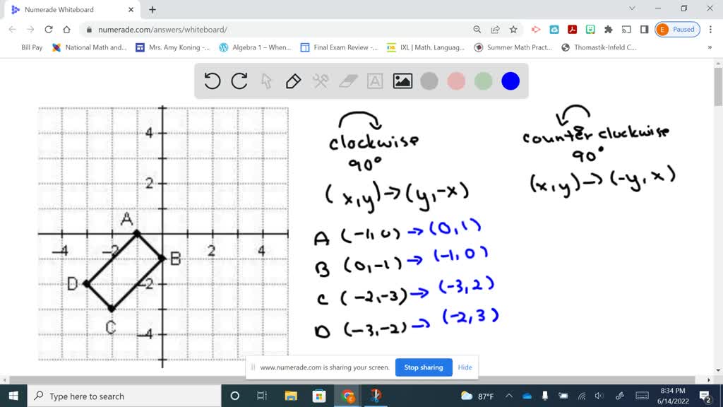 SOLVED: 'Quadrilateral ABCD Undergoes A Series Of Transformations To ...