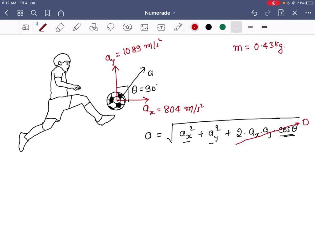 SOLVED At an instant when a soccer ball is in contact with the foot of