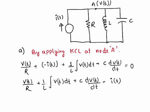 consider-the-parallel-rcl-network-excited-by-a-current-source-as-shown-in-figure-4find-the-vt-figure-4-a-differential-equation-representation-vs-transfer-function-representation-of-the-syste-69142