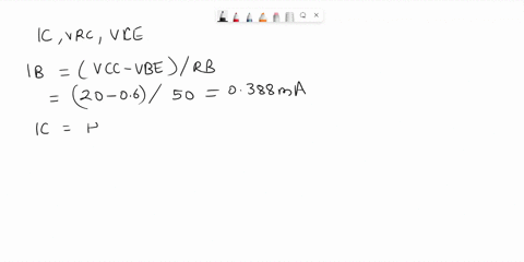assuming-vbe-is-06-v-and-hfe-is-50-for-the-transistor-circuit-shown-in-the-figure-below-determine-the-collector-current-ic-the-voltage-across-the-collector-resistor-vrc-and-the-voltage-acros-27407