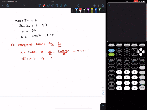 use-the-t-distribution-to-find-a-confidence-interval-for-a-mean-given-the-relevant-sample-results-give-the-best-point-estimate-for-the-margin-of-error-and-the-confidence-interval-assume-the-18305