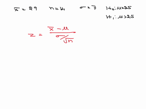 a-sample-mean-sample-size-and-population-standard-deviation-are-provided-below-use-the-one-mean-z-test-to-perform-the-required-hypothesis-test-at-the-5-significance-level-x29n-1407-ho-025-ha-86485
