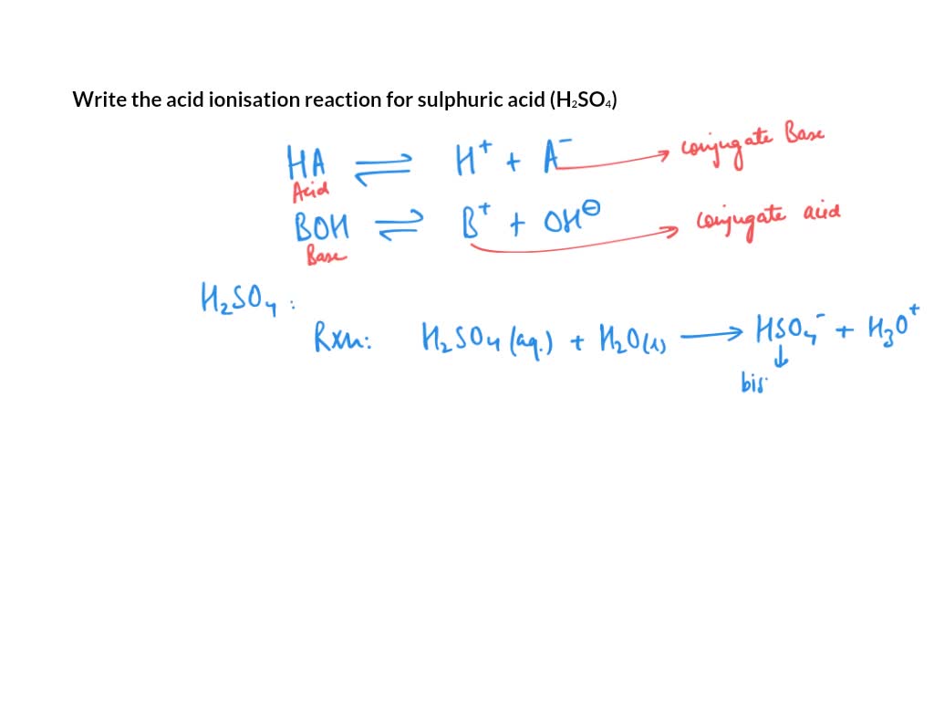 Solved Part 1 1 Pt J See Periodic Table See Hint Write The Acid Ionization Reaction For H2so4 