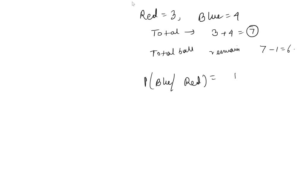 SOLVED A bag contains 3 red marbles and 4 blue marbles. Two marbles
