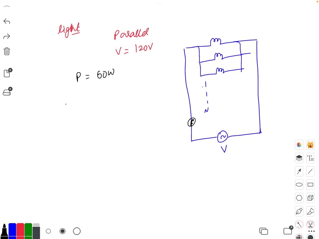 SOLVED Some light bulbs are connected in parallel to a 120 V source as shown in the figure