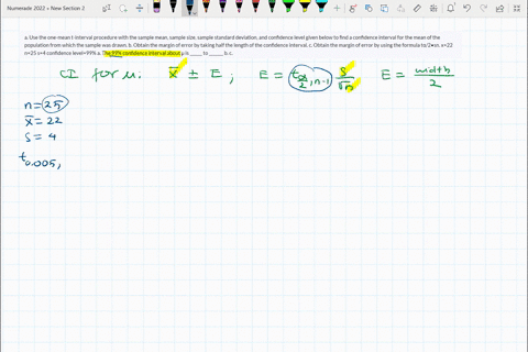 a-use-the-one-mean-t-interval-procedure-with-the-sample-mean-sample-size-sample-standard-deviation-and-confidence-level-given-below-to-find-a-confidence-interval-for-the-mean-of-the-populati-90295
