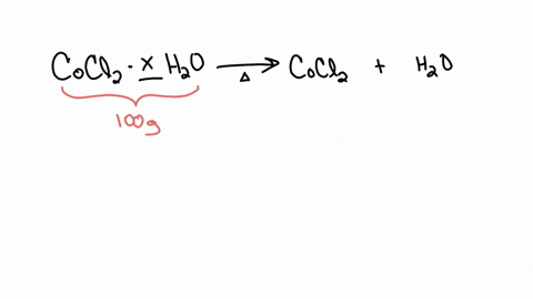 [GET ANSWER] a sample of cobalt ii chloride is hydrated with an unknown ...