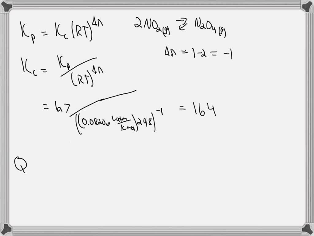 SOLVED: Nitrogen dioxide dimerizes according to the following reaction ...