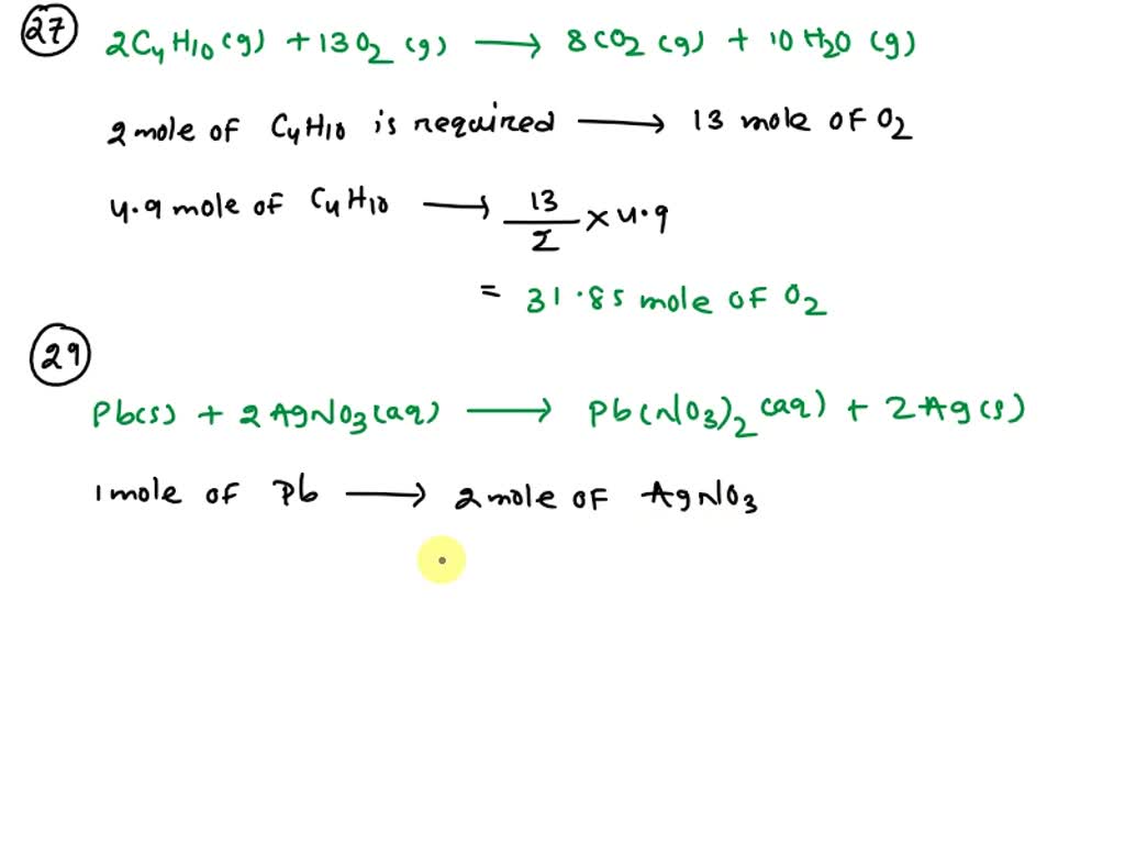 SOLVED: Consider the unbalanced equation for the combus- tion of butane ...