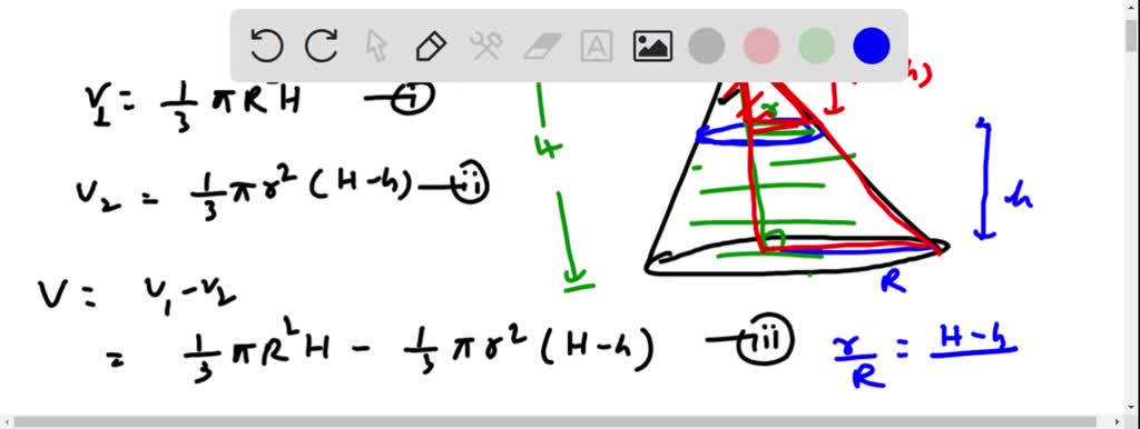 SOLVED: Find the volume V of the described solid S: frustum of a right ...