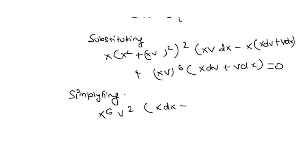 For The Homogeneous Equation Xx2 Y22ydx Xdy Y6dy 0 Do The Following 1 Show Or 8042