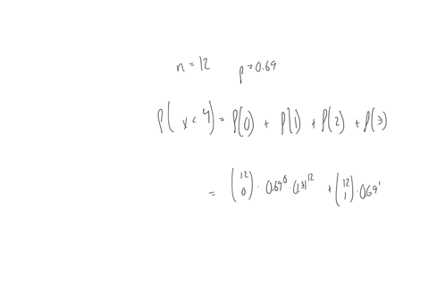 for-a-binomial-experiment-with-a-n12-trials-each-with-a-success-probability-p069-what-is-the-probability-of-obtaining-less-than-4-successes-83444