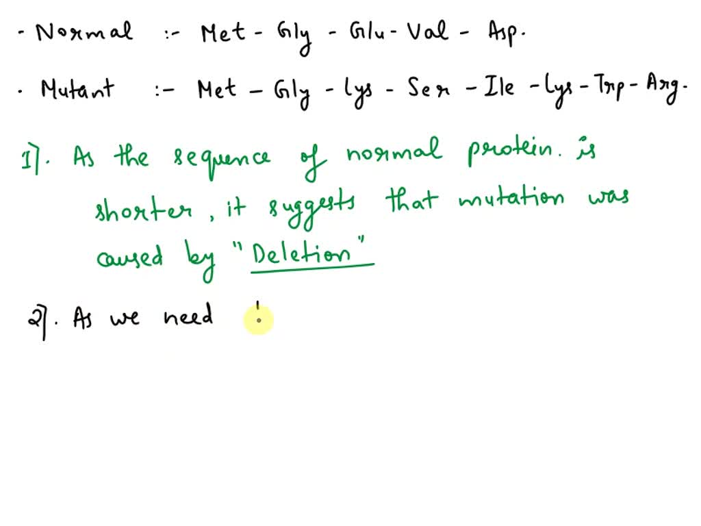 SOLVED: A mutation causing an addition or a deletion of one base pair ...