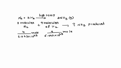 nitrogen-and-hydrogen-combine-high-temperature-the-presence-of-catalyst-produce-ammonia-ng-3-h8-2nhg-there-are-four-molecules-of-nitrogen-and-nine-molecules-of-hydrogen-present-in-the-diagra-18407